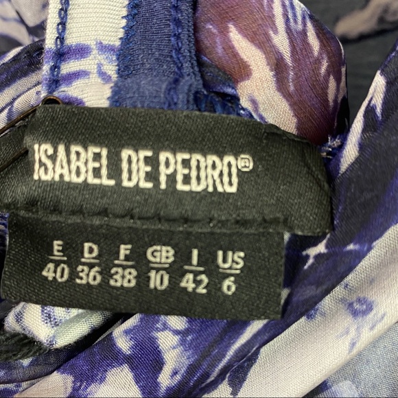 Isabel De Pedro Fitted Racerback Stretch Blue Sz 6 - Picture 5 of 6